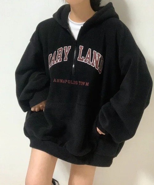 Feliz(フェリス)の「ビックシルエットボアプルオーバー/フーディ/パーカー(その他トップス・レディース・ベージュ/ネイビー/ブラック・FREE)」の21枚目の写真