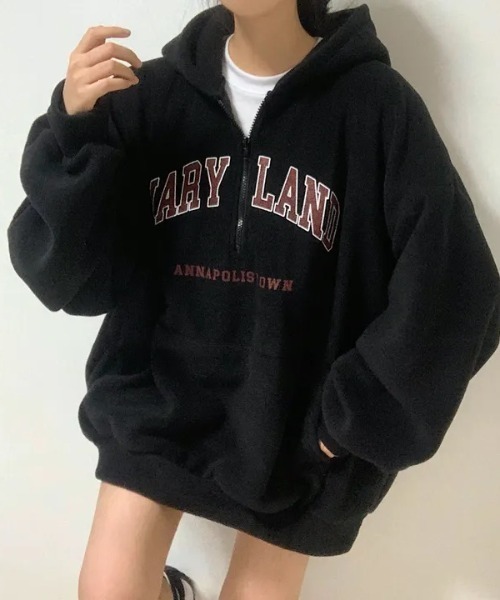 Feliz(フェリス)の「ビックシルエットボアプルオーバー/フーディ/パーカー(その他トップス・レディース・ベージュ/ネイビー/ブラック・FREE)」の22枚目の写真