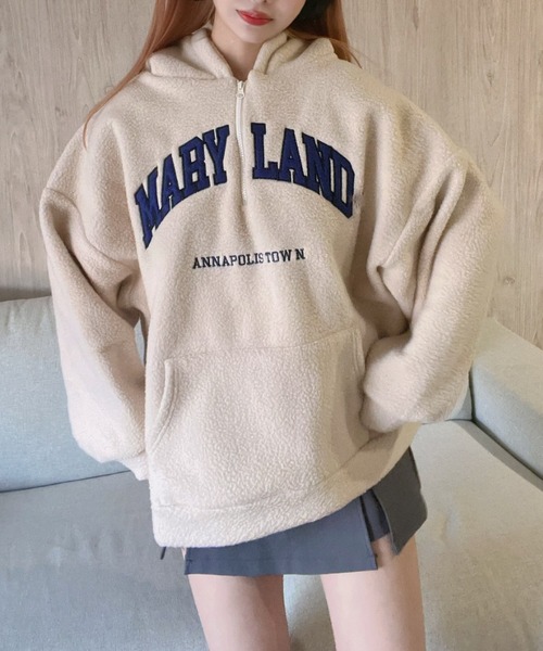 Feliz(フェリス)の「ビックシルエットボアプルオーバー/フーディ/パーカー(その他トップス・レディース・ベージュ/ネイビー/ブラック・FREE)」の18枚目の写真