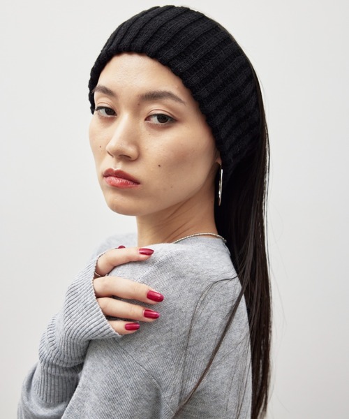HANNE(アン)の「ワイドリブヘアバンド(ヘアバンド・レディース・グレー/ブラック/ベージュ・FREE)」の15枚目の写真
