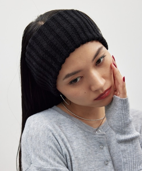 HANNE(アン)の「ワイドリブヘアバンド(ヘアバンド・レディース・グレー/ブラック/ベージュ・FREE)」の19枚目の写真