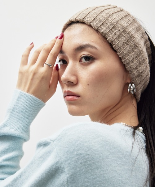 HANNE(アン)の「ワイドリブヘアバンド(ヘアバンド・レディース・グレー/ブラック/ベージュ・FREE)」の5枚目の写真
