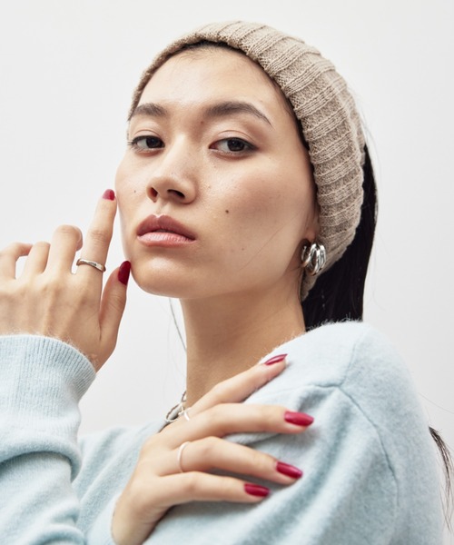HANNE(アン)の「ワイドリブヘアバンド(ヘアバンド・レディース・グレー/ブラック/ベージュ・FREE)」の4枚目の写真