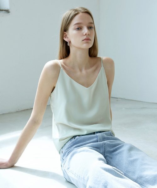 NICK&NICOLE(ニックアンドニコール)の「MATT SATIN SLEEVELESS_MINT(Tシャツ/カットソー・レディース・その他・FREE)」の2枚目の写真
