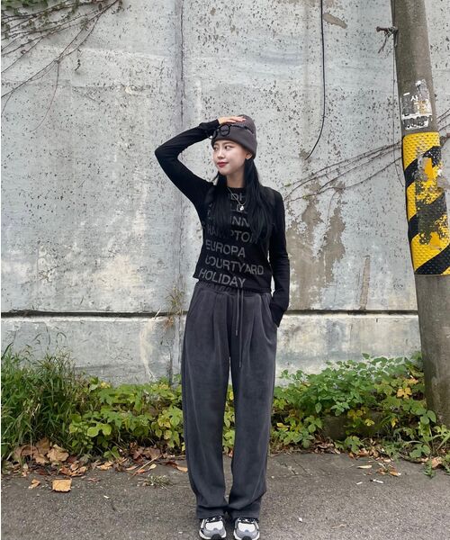SIGNATURE（シグネチャ）の「ソフトヘビーデニムワンタックバンディングパンツ[チャコール]（スウェットパンツ・レディース・その他・SMALL/MEDIUM/LARGE）」の15枚目の写真