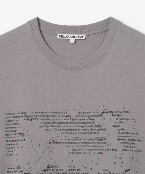Millo Archive（ミロ アーカイブ）の「スカッタータイポTシャツ[ヴィンテージパープル]（Tシャツ/カットソー・メンズ・その他・X-LARGE/MEDIUM/LARGE）」の2枚目の写真
