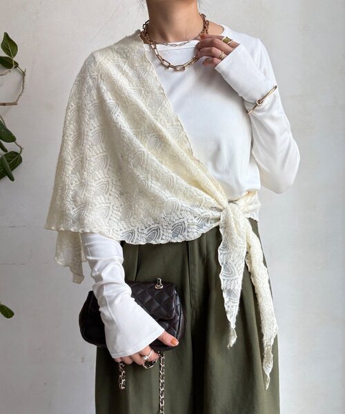 DouDou（ドゥドゥ）の「【WEB限定】ウォームロンTEE（Tシャツ/カットソー・レディース・オフホワイト/チャコールグレー/ブラック・FREE）」の10枚目の写真