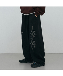 GAKKAI UNIONS（ガッカイユニオンズ）の「ダブルポスタバルーンパンツブラック（スウェットパンツ）」