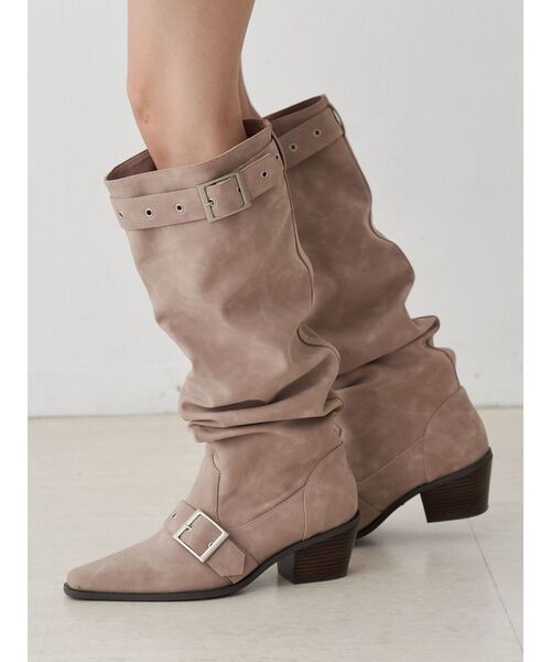 jouetie（ジュエティ）の「ルーズウエスタンベルトブーツ（ブーツ・レディース・ブラック/ピンク・MEDIUM/LARGE）」の8枚目の写真