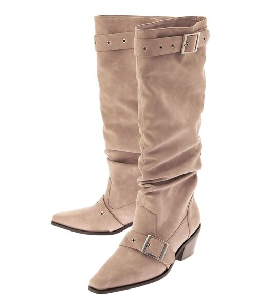 jouetie（ジュエティ）の「ルーズウエスタンベルトブーツ（ブーツ・レディース・ブラック/ピンク・MEDIUM/LARGE）」の17枚目の写真