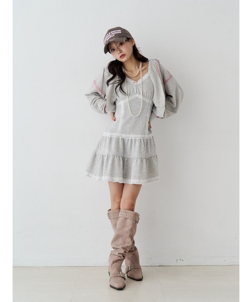 jouetie（ジュエティ）の「ルーズウエスタンベルトブーツ（ブーツ・レディース・ブラック/ピンク・MEDIUM/LARGE）」の3枚目の写真