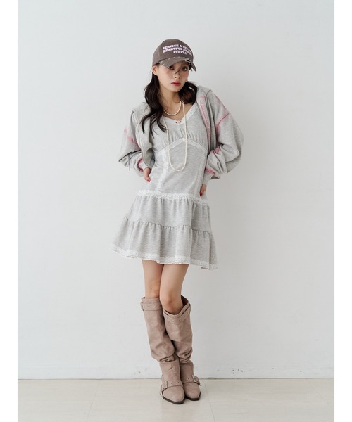 jouetie（ジュエティ）の「ルーズウエスタンベルトブーツ（ブーツ・レディース・ブラック/ピンク・MEDIUM/LARGE）」の4枚目の写真