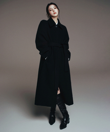 MUSINSA STANDARD WOMAN（ムシンサスタンダードウーマン）の「ウィメンズカシミヤブレンドバルマカンローブコート[ブラック]（チェスターコート）」