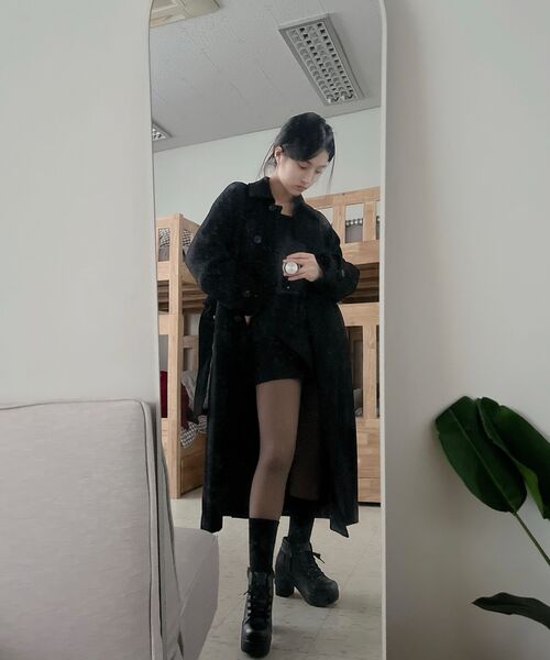 MUSINSA STANDARD WOMAN（ムシンサスタンダードウーマン）の「ウィメンズカシミヤブレンドバルマカンローブコート[ブラック]（チェスターコート・レディース・その他・SMALL/MEDIUM/LARGE/X-SMALL）」の12枚目の写真