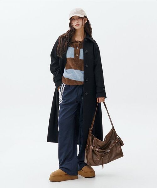 MUSINSA STANDARD WOMAN（ムシンサスタンダードウーマン）の「ウィメンズカシミヤブレンドバルマカンローブコート[ブラック]（チェスターコート・レディース・その他・SMALL/MEDIUM/LARGE/X-SMALL）」の10枚目の写真