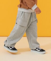 カーゴパンツ（グレー/灰色系・ウエストゴム・紐）ファッション通販