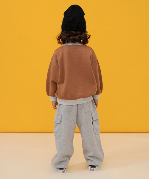 BREEZE（ブリーズ）の「【裏起毛】あったかカーゴパンツ_ジュニア対応（カーゴパンツ・キッズ・グレー/ブラック/カモフラージュ/レインボー・80/90/100/110/120/130/140）」の6枚目の写真