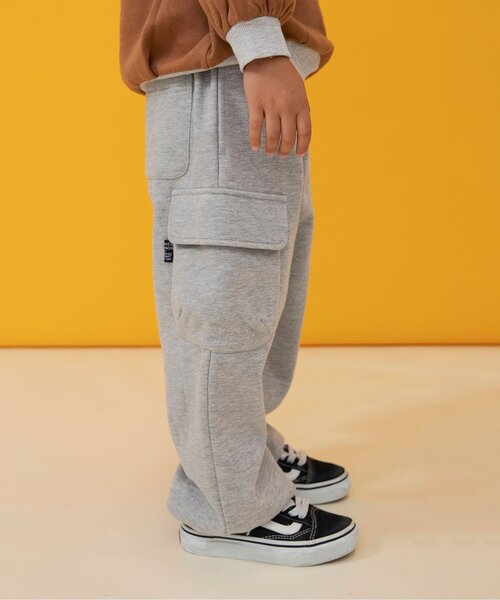 BREEZE（ブリーズ）の「【裏起毛】あったかカーゴパンツ_ジュニア対応（カーゴパンツ・キッズ・グレー/ブラック/カモフラージュ/レインボー・80/90/100/110/120/130/140）」の7枚目の写真