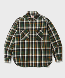 USN UTILITY CHECK SHIRT_GREEN CHECK