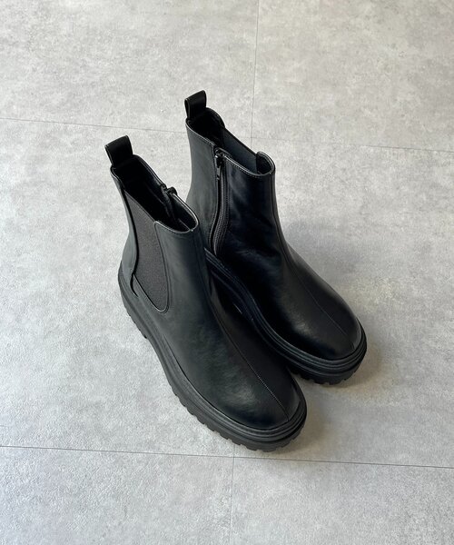 CPCM（シーピーシーエム）の「厚底サイドゴアブーツ（ブーツ・レディース・ブラック/ブラウン・MEDIUM/LARGE）」の6枚目の写真