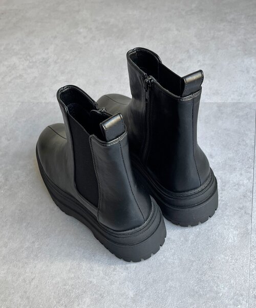 CPCM（シーピーシーエム）の「厚底サイドゴアブーツ（ブーツ・レディース・ブラック/ブラウン・MEDIUM/LARGE）」の7枚目の写真