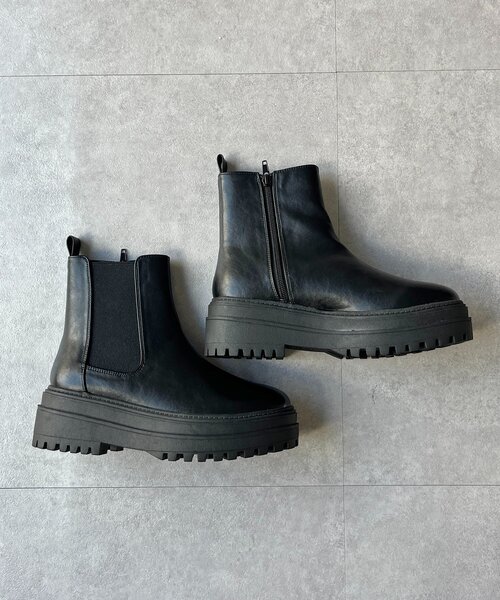 CPCM（シーピーシーエム）の「厚底サイドゴアブーツ（ブーツ・レディース・ブラック/ブラウン・MEDIUM/LARGE）」の8枚目の写真