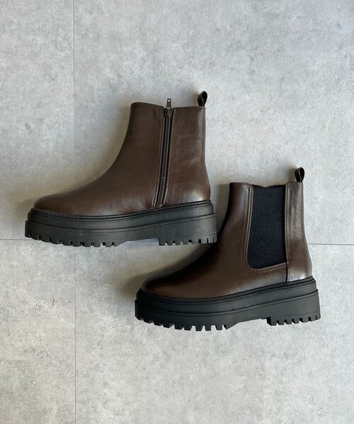 CPCM（シーピーシーエム）の「厚底サイドゴアブーツ（ブーツ・レディース・ブラック/ブラウン・MEDIUM/LARGE）」の10枚目の写真