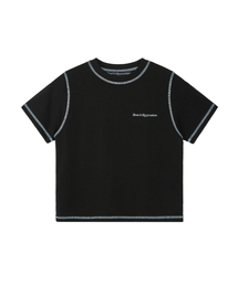 COLOR STITCH T-SHIRT - BLACK