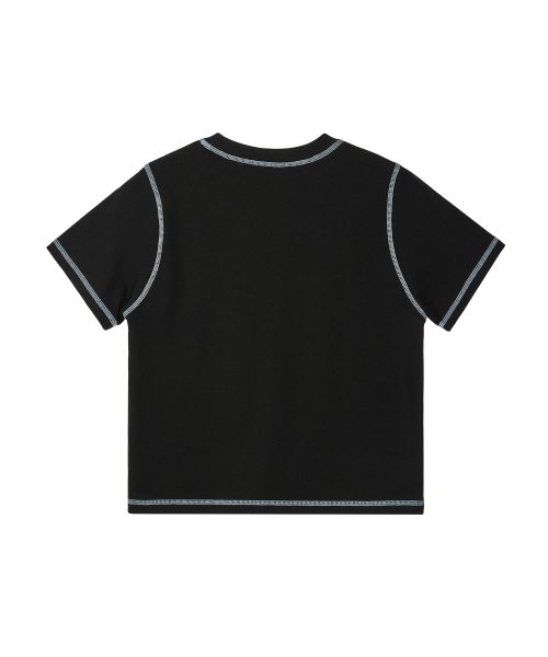Rest&Recreation(レストアンドレクリエーション)の「COLOR STITCH T-SHIRT - BLACK(Tシャツ/カットソー・レディース・その他・SMALL/MEDIUM)」の2枚目の写真