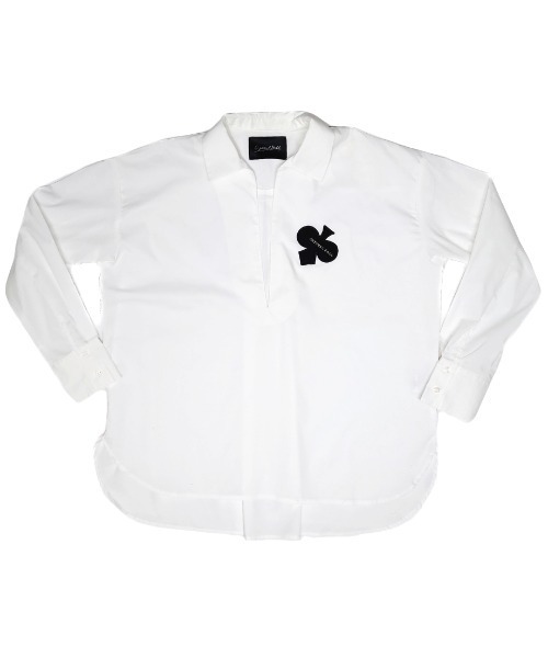 CRYSTAL BALL(クリスタルボール)の「オーバーサイズスキッパーブラウス(シャツ/ブラウス・レディース・ブラック/ホワイト/ブラウン・FREE)」の4枚目の写真