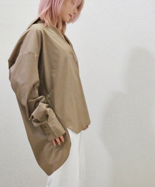 CRYSTAL BALL(クリスタルボール)の「オーバーサイズスキッパーブラウス(シャツ/ブラウス・レディース・ブラック/ホワイト/ブラウン・FREE)」の18枚目の写真