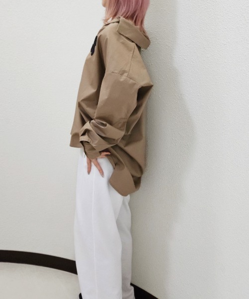 CRYSTAL BALL(クリスタルボール)の「オーバーサイズスキッパーブラウス(シャツ/ブラウス・レディース・ブラック/ホワイト/ブラウン・FREE)」の19枚目の写真