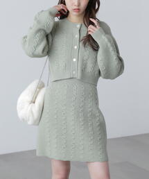 FREE'S MART | ◆ケーブルニットカーデ×ワンピースセット(ワンピース)