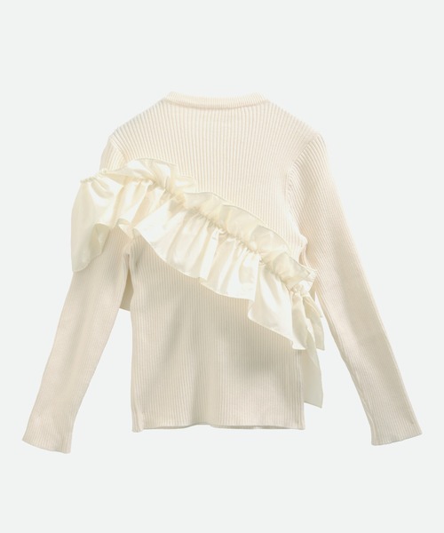 MERAKI（メラキ）の「アシンメトリーフリルトップス（その他トップス・レディース・ホワイト/ブラック・FREE）」の9枚目の写真