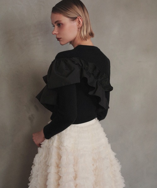 MERAKI（メラキ）の「アシンメトリーフリルトップス（その他トップス・レディース・ホワイト/ブラック・FREE）」の20枚目の写真