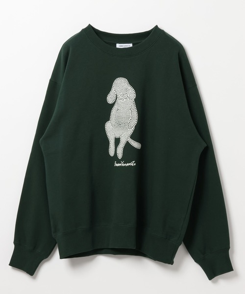 AMERICAN RAG CIE（アメリカンラグシー）の「【AMERICAN RAG CIE×BANANA YAMAMOTO】Dogスウェット（スウェット・メンズ・ホワイト/グリーン・LARGE/MEDIUM）」の2枚目の写真
