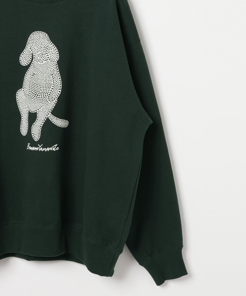 AMERICAN RAG CIE（アメリカンラグシー）の「【AMERICAN RAG CIE×BANANA YAMAMOTO】Dogスウェット（スウェット・メンズ・ホワイト/グリーン・LARGE/MEDIUM）」の7枚目の写真