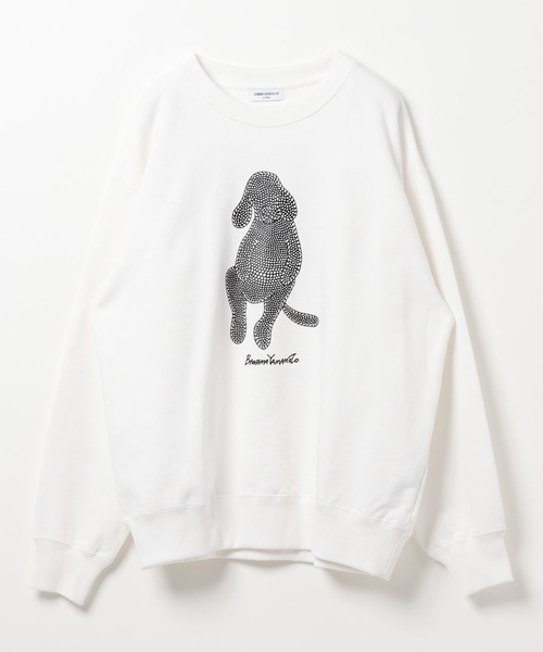 AMERICAN RAG CIE(アメリカンラグシー)の「【AMERICAN RAG CIE×BANANA YAMAMOTO】Dogスウェット(スウェット・メンズ・ホワイト/グリーン・LARGE/MEDIUM)」の6枚目の写真