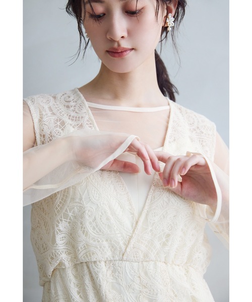 niana(ニアナ)の「ドットシアートップス 結婚式 成人式 二次会 同窓会 セレモニー フォーマル パーティー オケージョン お呼ばれ(Tシャツ/カットソー・レディース・ブラック/ベージュ/ベージュ×ブラック/ブラック系/アイボリー系・S/M)」の12枚目の写真
