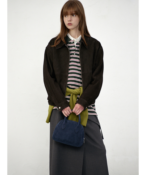 DUNST(ダンスト)の「SUEDE BOSTON TOTE BAG_UDBA5F202_NAVY(トートバッグ・レディース・ネイビー・FREE)」の2枚目の写真