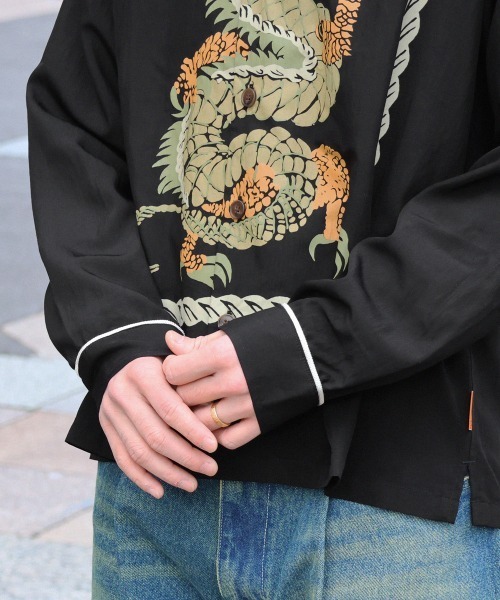 KRIFF MAYER（クリフメイヤー）の「スーベニア開襟シャツ（シャツ/ブラウス・メンズ・ブラック/アイボリー・X-LARGE/LARGE/MEDIUM）」の9枚目の写真