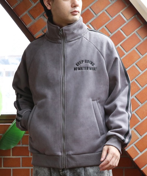 8(eight)（エイト）の「裏ボア刺繍入りトラックジャケット（ブルゾン