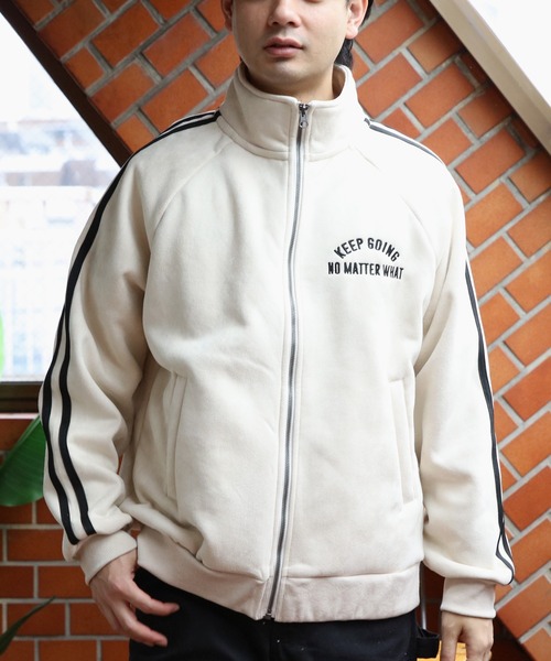 8(eight)（エイト）の「裏ボア刺繍入りトラックジャケット（ブルゾン