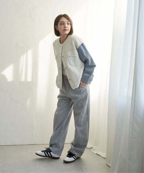 notch.（ノッチ）の「デニムドッキングノーカラージャケット（デニムジャケット・レディース・ブラック/オフホワイト・M）」の15枚目の写真