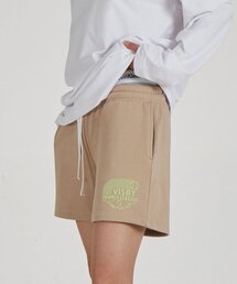ビスビテニスリーグコンフォータブルワッフル裏毛ショートパンツ_ベージュ