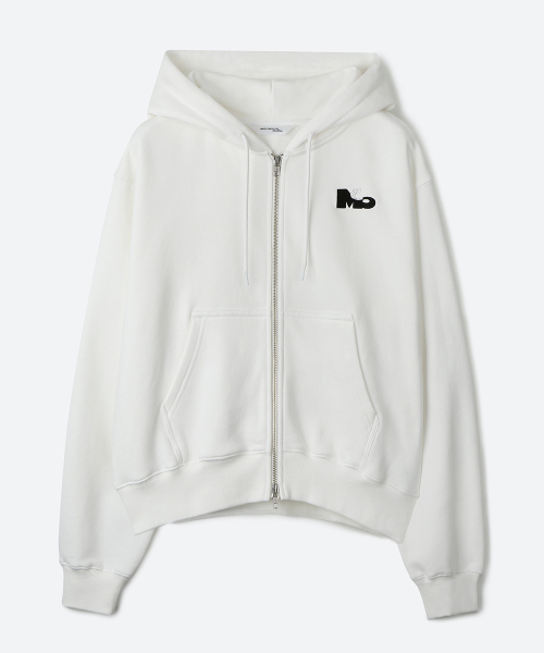 MOONSUN（ムーンサン）の「02 M.C UNISEX, Logo Hood Zip-up / White（パーカー・メンズ・その他・MEDIUM/LARGE）」の2枚目の写真