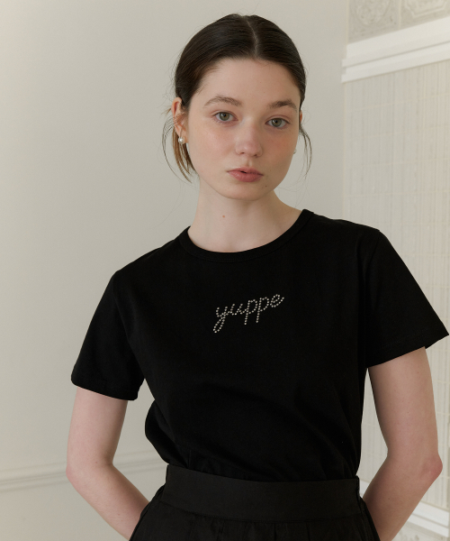 YUPPE（ヨッペ）の「DOTTED YUPPE T-SHIRT_BLACK（Tシャツ/カットソー・レディース・その他・FREE）」の4枚目の写真