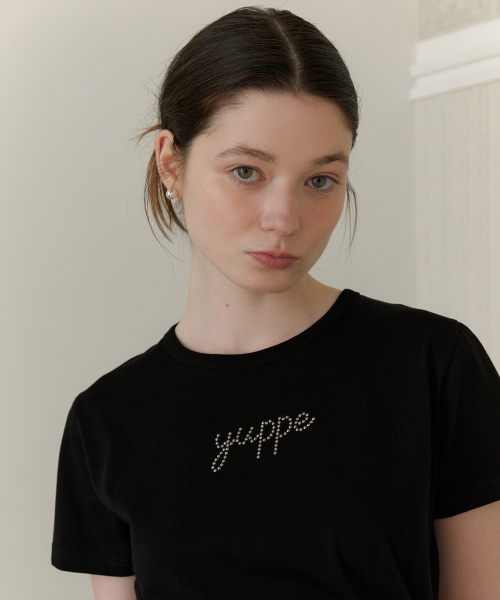 YUPPE（ヨッペ）の「DOTTED YUPPE T-SHIRT_BLACK（Tシャツ/カットソー・レディース・その他・FREE）」の5枚目の写真