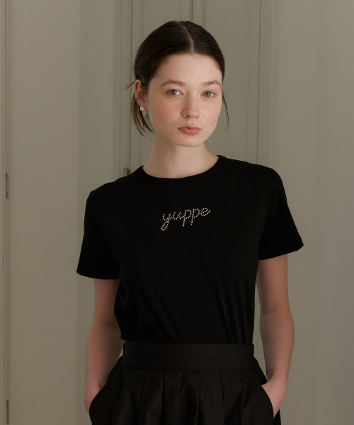 YUPPE（ヨッペ）の「DOTTED YUPPE T-SHIRT_BLACK（Tシャツ/カットソー・レディース・その他・FREE）」の6枚目の写真