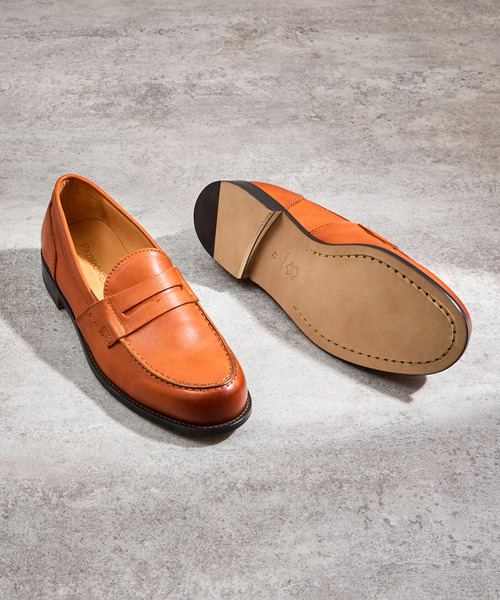 And A（アンドエー）の「PADRONE パドローネ / LOAFERS オイルレザーローファー コインローファー / PU8587-2304（ローファー・メンズ・ブラック/キャメル/ベージュ・40/41/42/43）」の3枚目の写真